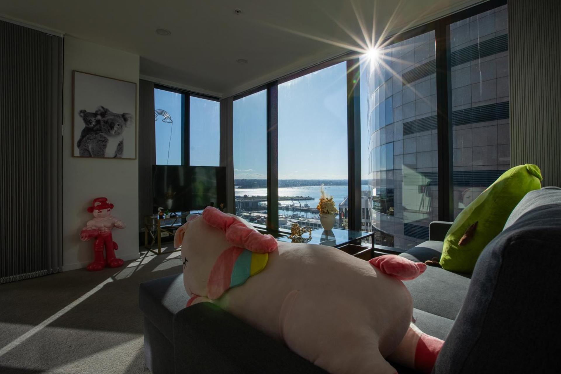 天空城景 海景 私人大阳台公寓 Auckland Bagian luar foto