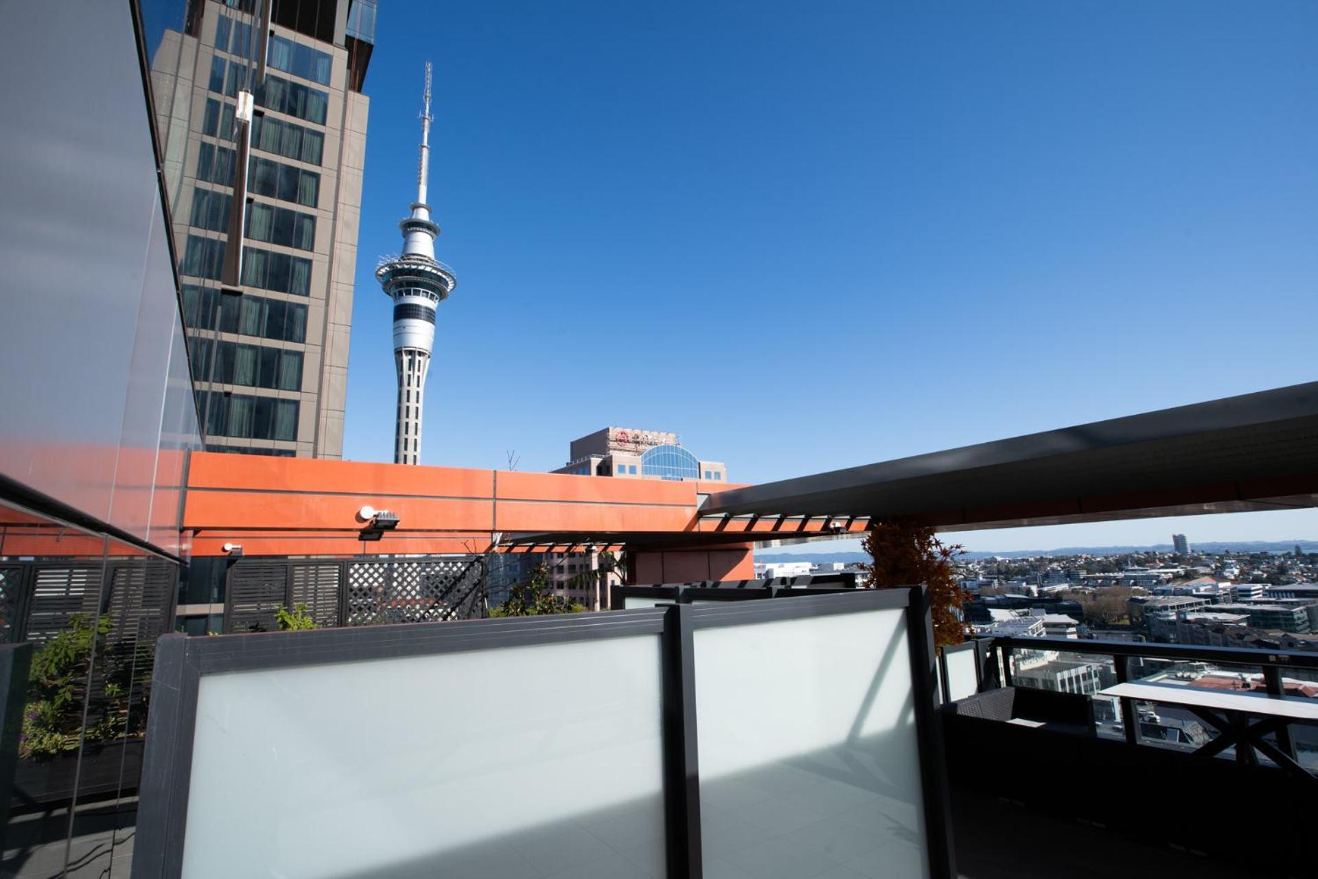 天空城景 海景 私人大阳台公寓 Auckland Bagian luar foto